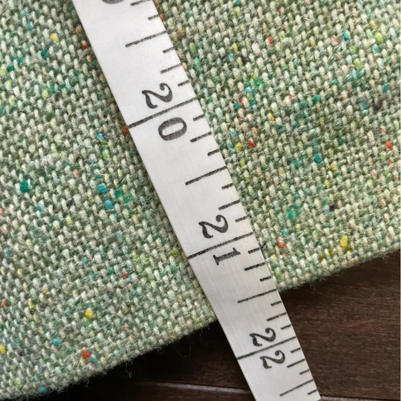 Vintage 1960s Midi Green Textured Tweed Skirt Women’s XS or S - Picture 6 of 7
